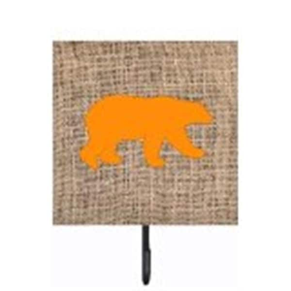 Carolines Treasures Bear Burlap And Orange Leash Or Key Holder BB1005-BL-OR-SH4 - main
